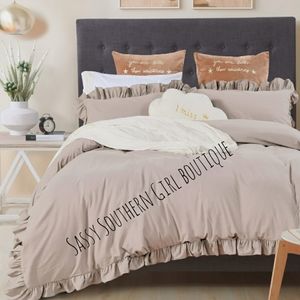 🆕⭐ Farmhouse Shabby chic rustic duvet cover set